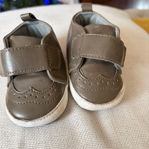 Brown Kids Shoes with Velcro Strap
